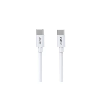 Kabelis CHOETECH Type-C - Type-C, PD60W, baltas, 1.2m