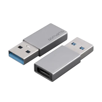Pasyvusis adapteris iš USB-A 3.0 į USB-C 2 vnt. (pilkos spalvos)