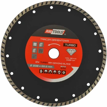 AW-Tools AWTOOLS TARCZA DIAMENTOWA 115x22,2 / TURBO