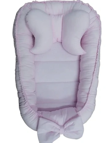 Cocoon - 774 - with pillow - COTTON with BOW - PINK