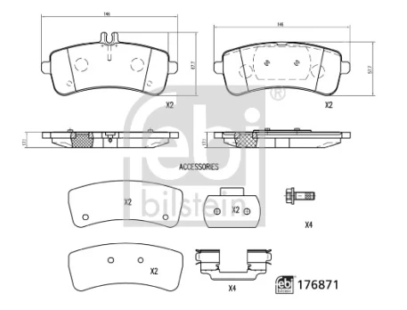 FEBI FE176871 Brake pad set