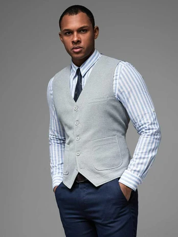 men's vest-pilka melange
