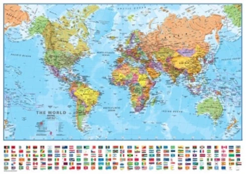 World political laminated