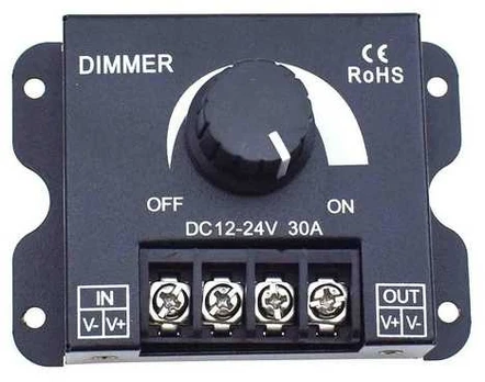 Dimmer LED juostelėms - DIMMER - 12-24V DC 30A - rankinis valdiklis