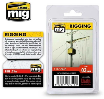 AMMO by MIG Jimenez AMMO MIG - RIGGING - MEDIUM 0,03 mm. AMIG8018