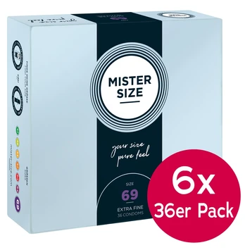 Mister Size 69mm 6xpack of 36 Prezervatyvai