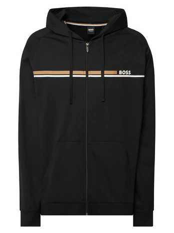 BOSS Džemperis Authentic Jacket H 50554785 Juoda Regular Fit