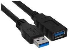 InLine USB kabelis USB-A – USB-A 3 m juodas (35630)