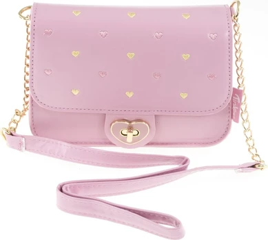 Tinka - Bag Pink w/Hearts Pretty Purse