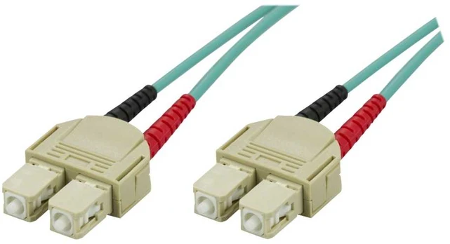 OM3 optinis kabelis DELTACO, SC - SC, duplex, multimode, 50/125, 10m / SCSC-610