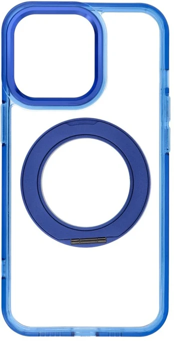Dėklas Oem Case for iPhone 13 PRO Frame Circle Stand compatible with MagSafe navy mėlynas