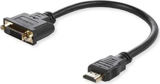 Adapteris AV MicroConnect HDMI - DVI-D juoda (Adapteris HDMI - DVI M/F, 15CM)