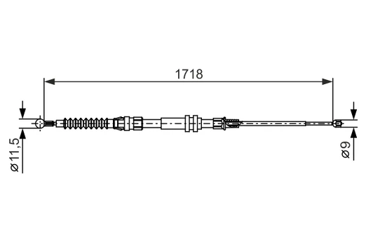 Trosas, stovėjimo stabdys BOSCH 1987482378