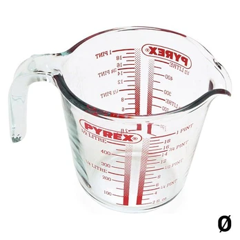 Matavimo ąsotis Pyrex Classic Vidrio Skaidrus stiklas