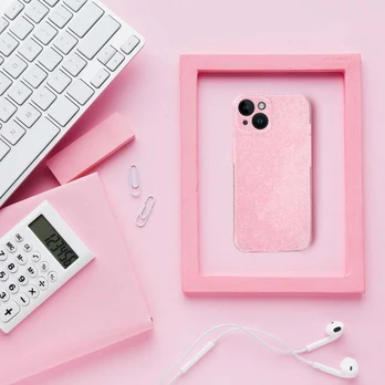 Dėklas Oem CLEAR CASE 2mm BLINK for IPHONE 13 pink