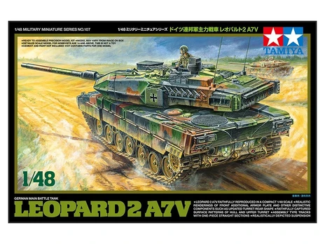 Tamiya - Leopard 2 A7V German Main Battle Tank, 1/48, 32607