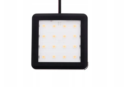 Kvadratinis led prožektorius 1.5w square 2 juodas šiltai baltas