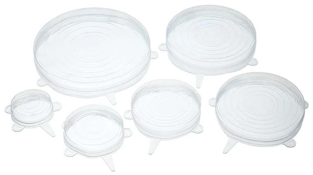 Stiklainių dangtelis Kitchen Craft, baltas, 70 mm, 6 vnt.