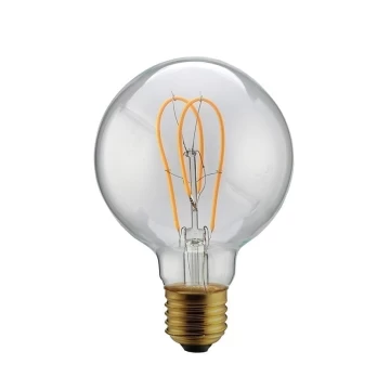 5W E27 LED lemputė Vintage Curved Clear G95