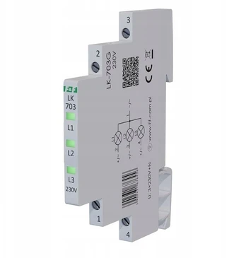 FF Trifazis žalias LED plonas modulinis šviestuvas 1/2 modulio 230V B6D45