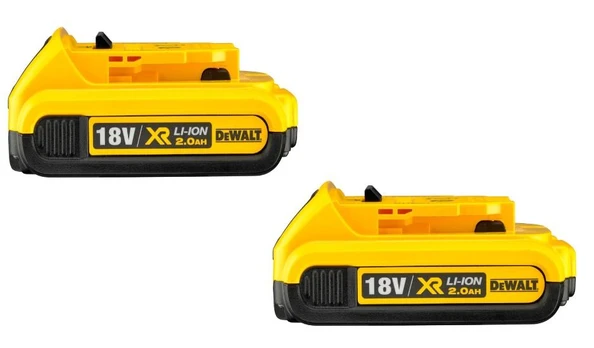 komplektas 2 akumulatorów 18V Li-Ion 2,0Ah DeWalt [DCB183D2-XJ]