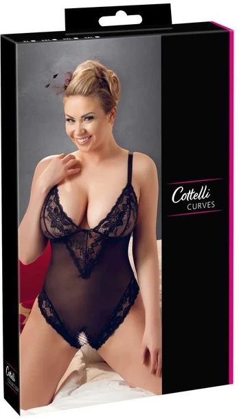 Cottelli curves Crotchless Body  4XL glaustinukė
