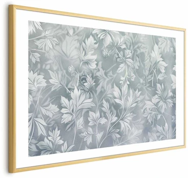 Artgeist Plakatas - Worn Floral Patterns in Muted Turquoises