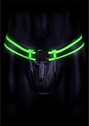 Ouch By Shots Ouch! Glow in the Dark Jockstrap S/M - Adjustable Fluorescent Harness