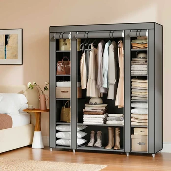 Spinta, SONGMICS LSF03M, 45x150x175 cm, Pilka