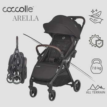 Coccolle Arella Jet Black Vaikiškas vežimėlis