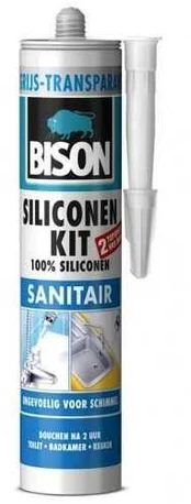 Bison sanitarinis silikonas. bespalvis. 280 ml