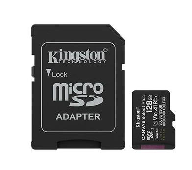 Atm. kort. Micro SD KINGSTON 128GB UHS-I/W/ADAPTER SDCS3/128GB