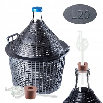 Vyno butelis krepšelyje, 20l.