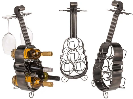 Metalinis butelio laikiklis "Violončelė"