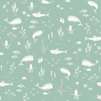 Little Dutch Fleece Wallpaper ´Ocean Mint´