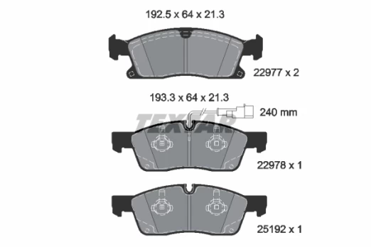 TEXTAR 2297701 Brake pad set