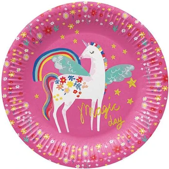 Popierinės lėkštės Fairy Unicorn Paw 23cm/8vnt.