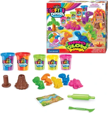 Cra-Z-Art - Softee Dough Dino Neon Dough Set (CRDOUGH11)