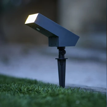 „Soltek“ LED saulės energija maitinamas žemės įkasamas prožektorius, antracito