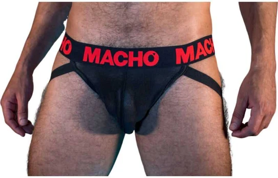 Macho Underwear MACHO - MX26X2 JOCK Juodas/Raudonas L