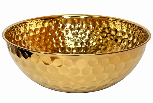 Metalinis serviravimo dubuo auksinis 28 cm