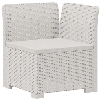 1-Vietis Sodo Sofas, Atrodo kaip Ratano PP Balta