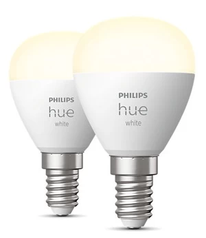 LED lemputė Philips Hue LED, P45, šiltai balta, E14, 5.7 W, 470 lm, 2 vnt.