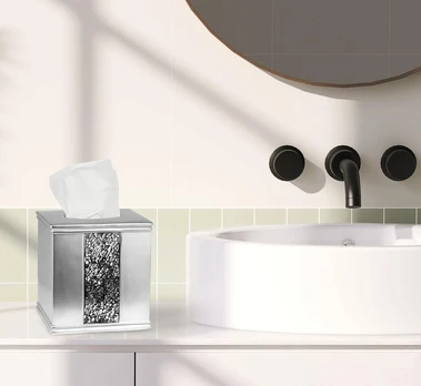 Popular Bath Sinatra Sidabrinis servetėlių dėžutė