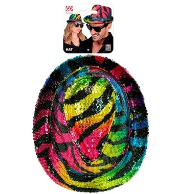 RAINBOW ANIMALIER TIGER SEQUIN FEDORA