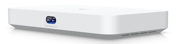 UBIQUITI CLOUD GATEWAY FIBER. DESKTOP 10G CLOUD GATEWAY WITH INTEGRATED POE SWITCH, SELECTABLE NVR STORAGE, AND FULL UNIFI APPLICATION SUPPORT (NO STORAGE) | UCG-FIBER