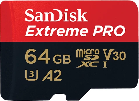 Sandisk memory card microSDXC 64GB Extreme Pro + adapter | SDSQXCU-064G-GN6MA
