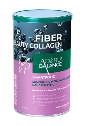 Maisto papildas Acorus Balance FIBER BEAUTY COLLAGEN 200g