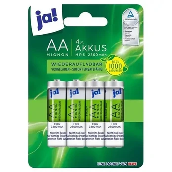 Įkraunami elementai JA! MIGNON AA , 1,2 V, 4 vnt.