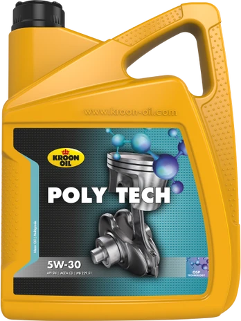Variklių alyva Kroon Oil Poly Tech 5W - 30, sintetinis, 5 l